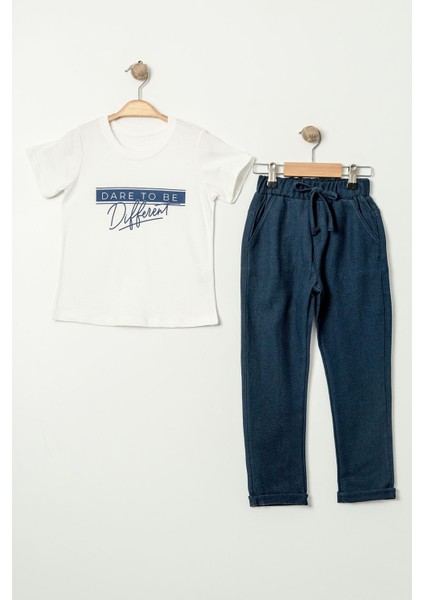 Etnik Desen Müslin Pamuk Gömlek Keten Pantolon Erkek çocuk takım - Mavi fiyatları