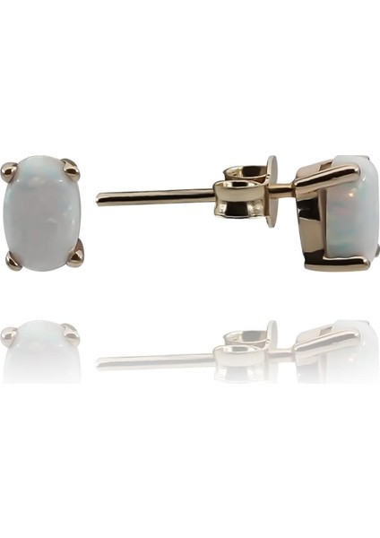 Opal Vidalı Küpe