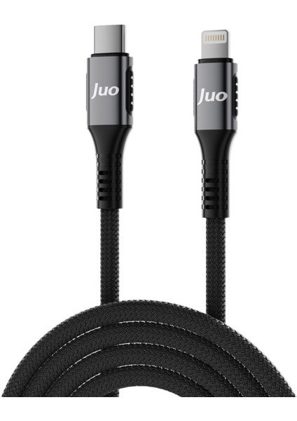 27W USB Type-C To Lightning iPhone iPad Örgülü Hızlı Şarj ve Data Kablosu 1 Metre