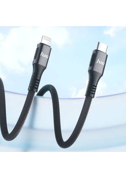 27W USB Type-C To Lightning iPhone iPad Örgülü Hızlı Şarj ve Data Kablosu 1 Metre