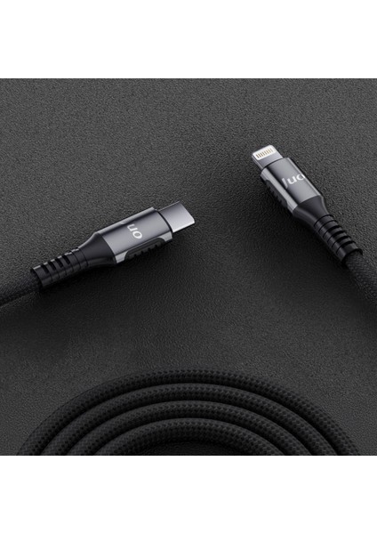 27W USB Type-C To Lightning iPhone iPad Örgülü Hızlı Şarj ve Data Kablosu 1 Metre
