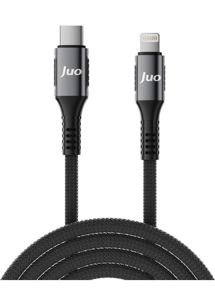 27W USB Type-C To Lightning iPhone iPad Örgülü Hızlı Şarj ve Data Kablosu 1 Metre