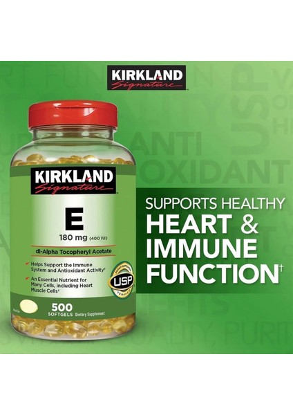Signature E 180 Mg (400 Iu) 500 Softgels