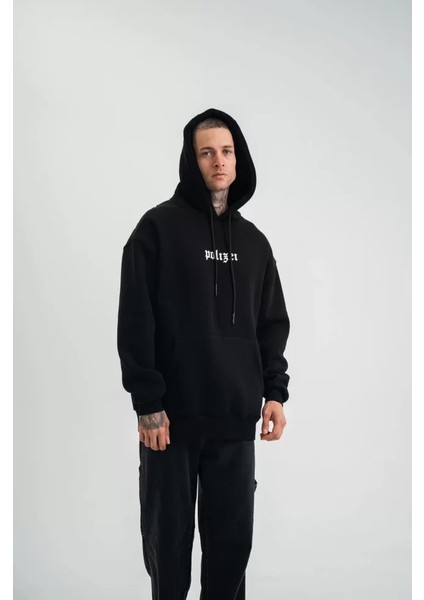 By Kea Kapşonlu Double Oversize Dijital Patchli Sweatshirt - Siyah fırsatları