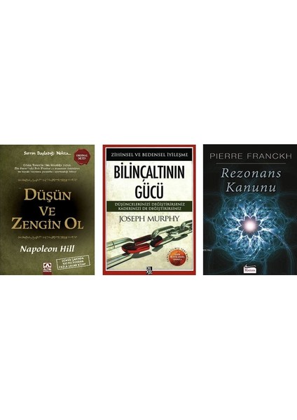 Düşün ve Zengin Ol - Bilinçaltının Gücü - Rezonans Kanunu 3 Kitap