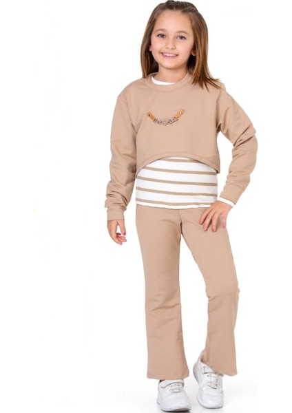 Kız Çocuk 3'lü Takım (Pantolon+Bluz+T-Shirt) 12125 fiyatları
