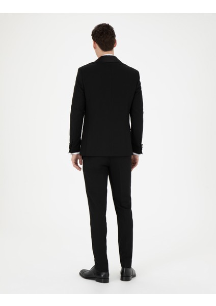 Erkek Siyah Ex. Slim Fit Yelekli Smokin 50285477-VR046