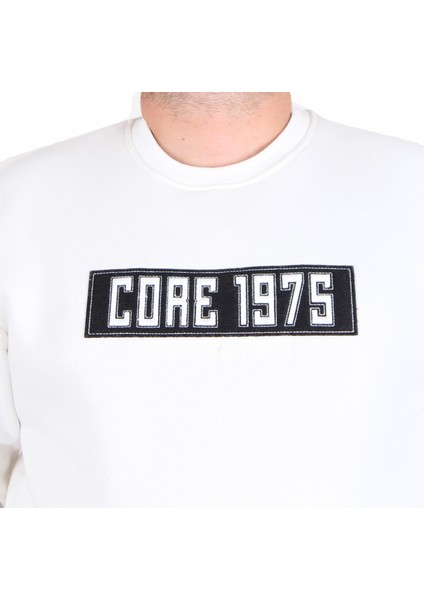 Erkek Büyük Beden Sıfır Yaka 3ip Sweat Core 1975 24209 Ekru fiyatları