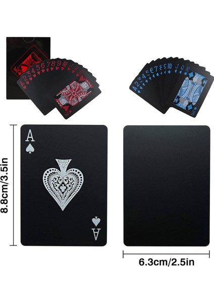 Siyah Kırmızı Iskambil Kağıdı Plastik Su Geçirmez Oyun Kağıdı CIN953KR modelleri