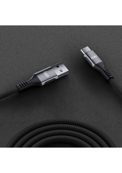 66W Usb-A To Type-C Örgülü Hızlı Şarj ve Data Kablosu 1 Metre
