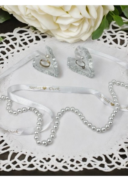 Pietra Kristal Cam Yüzük Yükselticisi ve Söz Makası Seti