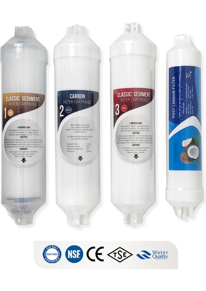 Su Arıtma Cihazı Ideal 4 Lü Filtre Seti