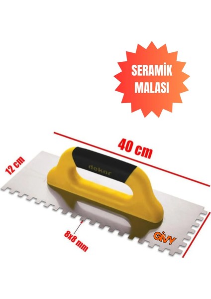 Seramik Malası 432 10-10 Diş 40CM