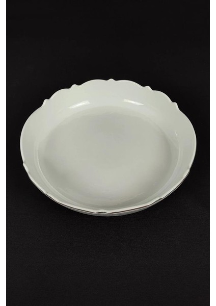 Wave Beyaz Altın Yuvarlak Sunum Tabak 32cm fiyatları