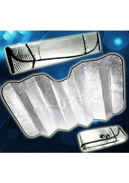 Metalize Araba Ön Cam Güneşliği Torpido Koruyucu Oto Güneşlik Paneli Ön Cam Brandası 130 x 60 cm fırsatları
