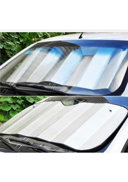 Metalize Araba Ön Cam Güneşliği Torpido Koruyucu Oto Güneşlik Paneli Ön Cam Brandası 130 x 60 cm indirimleri