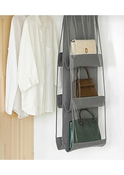 Gri 6 Cepli Dolap İçi Çanta ve Ayakkabı Düzenleyici fiyatları