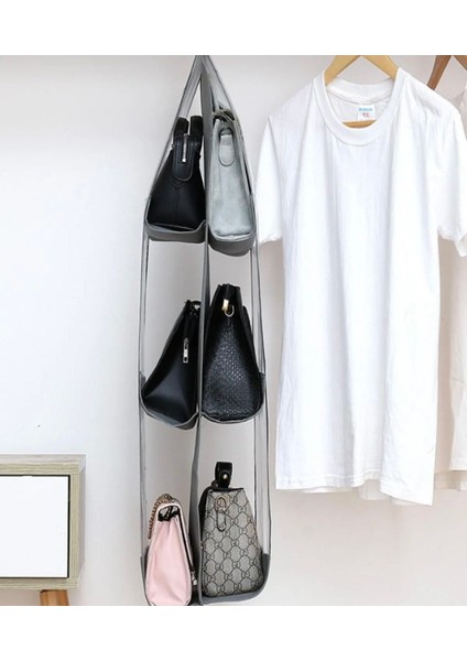 Gri 6 Cepli Dolap İçi Çanta ve Ayakkabı Düzenleyici fırsatları