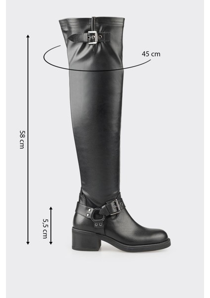 Siyah Kadın Düz Çizme indirimleri