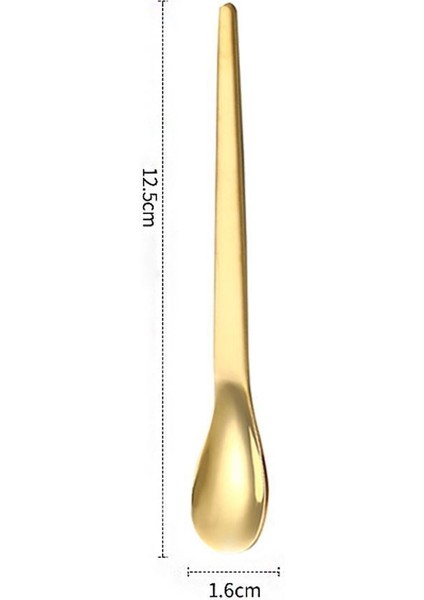 201 Çelik 12 Adet Gold Mat 12,5 cm Klasik Çay Kaşığı CIN941SR-12