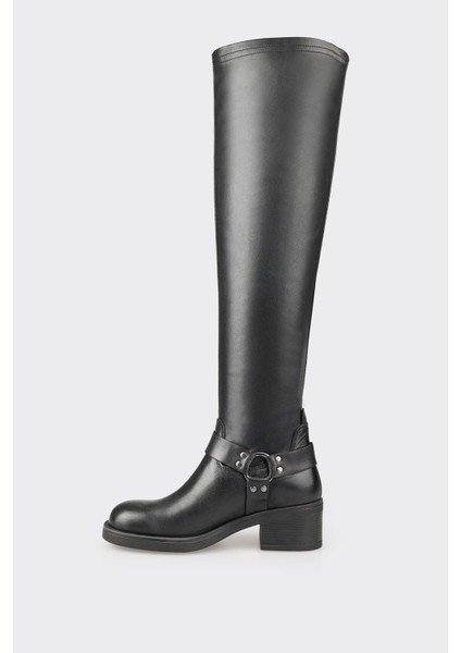 Siyah Kadın Düz Çizme modelleri