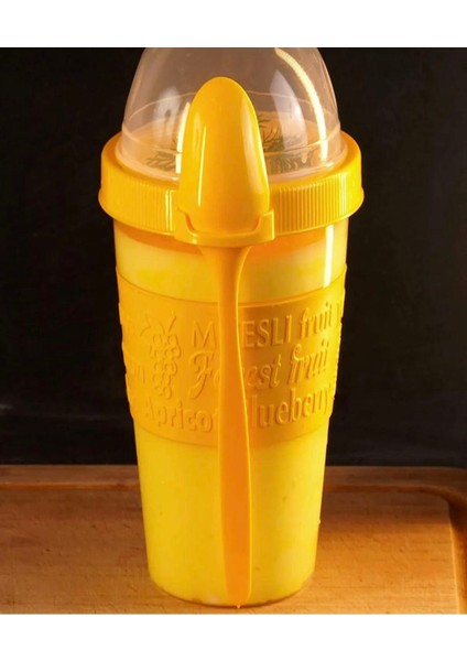 600 ml Kaşıklı Diyet Bardağı Taşınabilir Yemek Saklama Kabı Piknik Seti ve Müsli Bardağı Mama Kabı modelleri