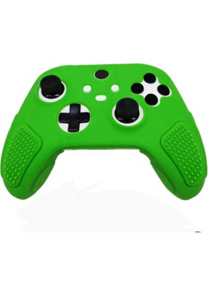 Xbox Series S x Silikon Kılıf Analog Koruyucu Set 9. Nesil Kol Uyumlu Kabartmalı Yeşil