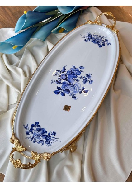Cobalt Blue Oval Sunum Tabak