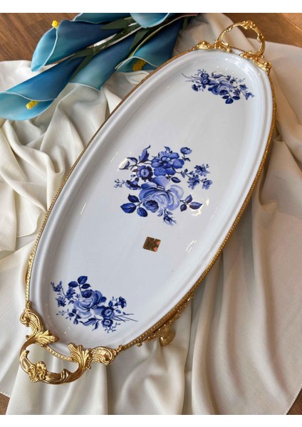 Cobalt Blue Oval Sunum Tabak