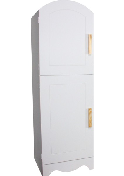 Beyaz Ahşap Oyuncak Buzdolabı Eğitici Özellikleri ile +3 Yaş Çocuklar İçin