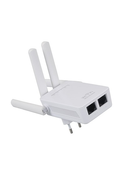 Wifi Antenli Kablosuz Sinyal Güçlendirici Alan Genişletici Wi-Fi Repeater/router/access Point Beyaz
