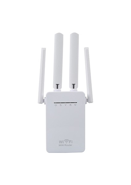 Wifi Antenli Kablosuz Sinyal Güçlendirici Alan Genişletici Wi-Fi Repeater/router/access Point Beyaz