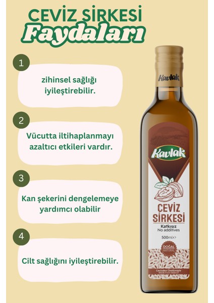 Doğal Ceviz Doğal Fermantasyon Detox Sirke 500ML