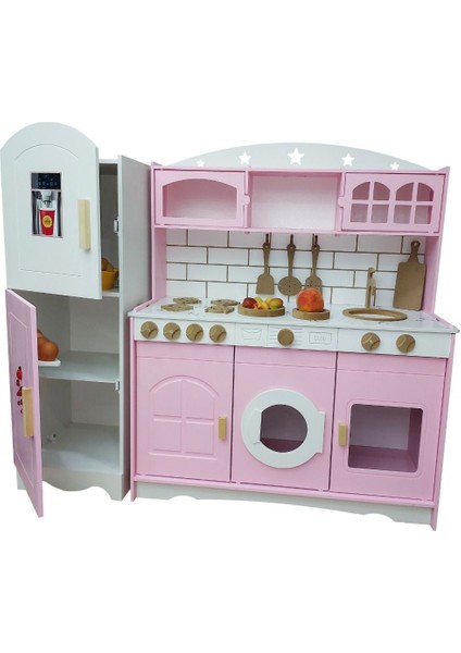 Pembe Oyuncak Mutfak/buzdolabı(1 Ledli)