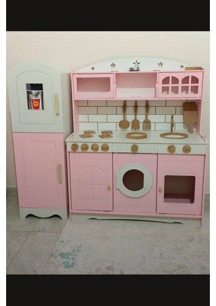 Pembe Oyuncak Mutfak/buzdolabı(1 Ledli)
