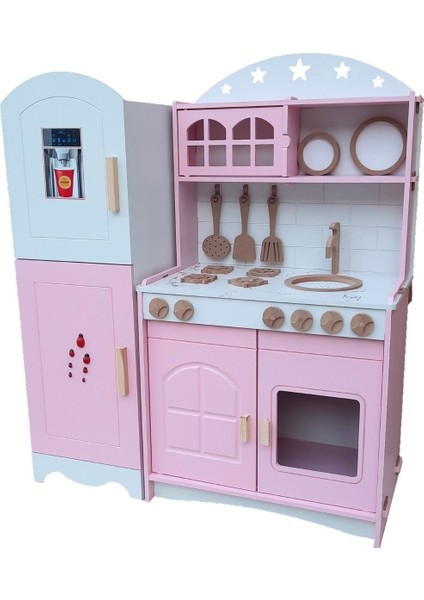 Buzdolaplı Oyuncak Mutfak Seti(2 Ledli)