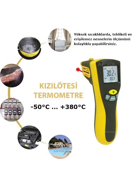 Dark Iı Kızılötesi Lazerli Sıcaklık Ölçer -50 +380°C modelleri