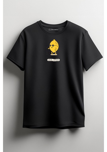 John Lemon Önü Baskılı Unisex Tişört