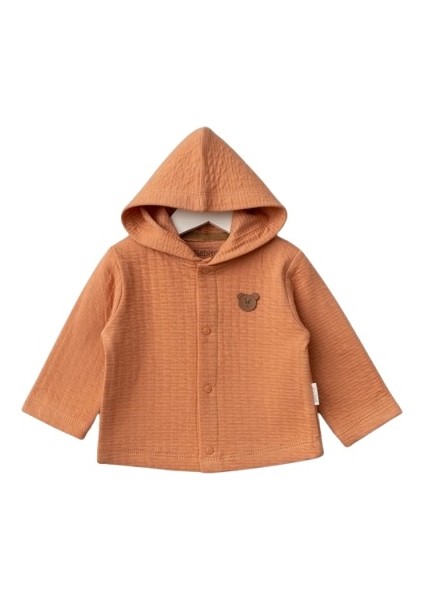 Bebitof Kapüşonlu Bebek Hırka 80153 Kiremit