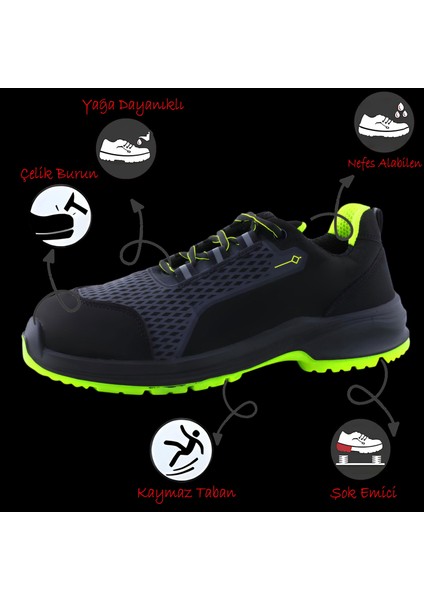 Iş Ayakkabısı Çelik Demir Burunlu 44 Numara Nubuk Bağcıklı Sportif Güvenlik Inşaatçı Ayakkabı fiyatları