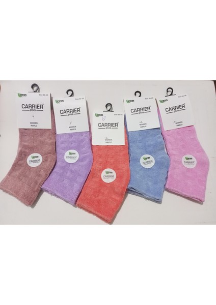 Kadın Bambu Naylonsuz Havlu Çorap 5'li