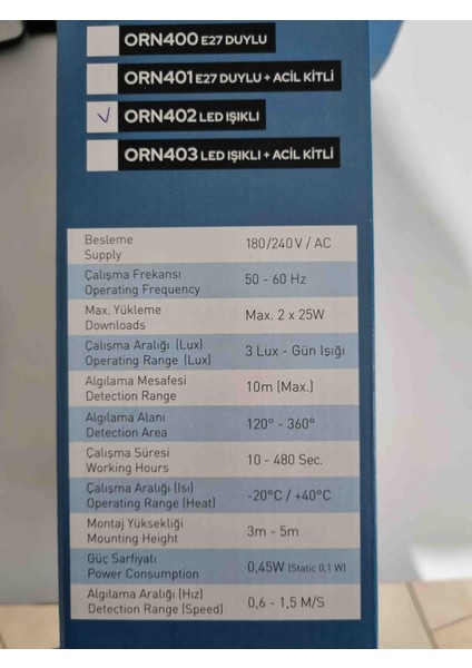 Led Işıklı Tavan ARMATÜRÜ Dıştan Ayarlı -ONR402 fırsatları