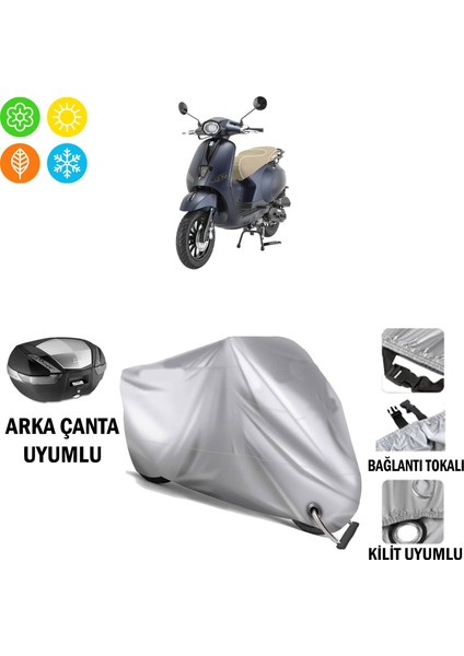 Mondial Wing 50 cc Scooter Branda Motosiklet Brandası Arka Çanta Bağlantı,kilit Uyumlu
