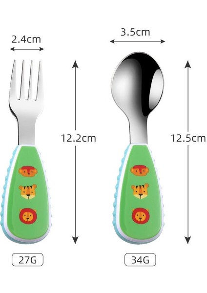 Paslanmaz Çelik Bebek Çocuk Kaşık ve Çatal Set CIN957 fiyatları