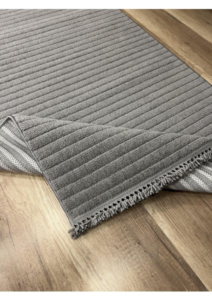 Prag 9214 Koyu Gri Modern Makina Halısı