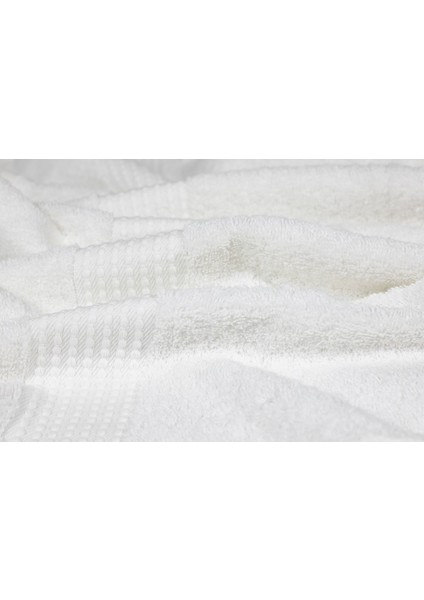 Tomurcuk %100 Pamuk 6'lı Banyo ve El Havlu Seti | 2'li 70X140CM ve 4'lü 50X100CM | Beyaz modelleri