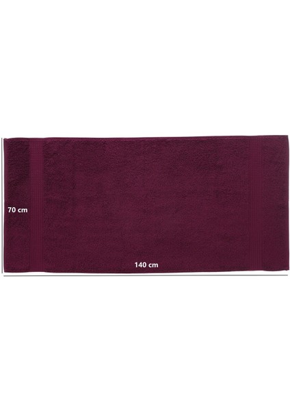 Tomurcuk %100 Pamuk 3'lü Banyo Havlu Seti | 70X140 cm | Lila fırsatları