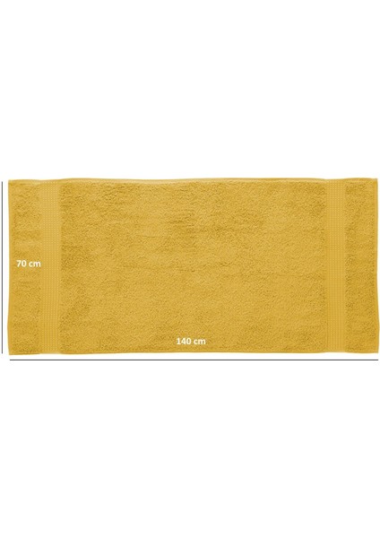 Tomurcuk %100 Pamuk 3'lü Banyo Havlu Seti | 70X140 cm | Gold fırsatları