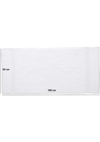 Tomurcuk %100 Pamuk 6'lı El Havlusu Seti | 50X100 cm | Beyaz fırsatları