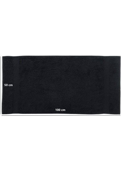 Tomurcuk %100 Pamuk 6'lı El Havlusu Seti | 50X100 cm | Siyah fırsatları